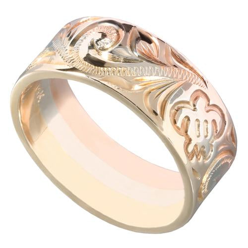 Living Heirloom Ring in Rose Gold with Diamonds - 8mm