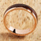 14K Pink Gold Natural Koa Wood Oval Wedding Ring 5mm