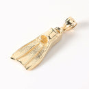 14K Yellow Gold Swim Fin Pendant (Chain Sold Separately)