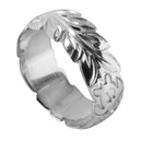 Sterling Silver Custom-Made Hawaiian Heirloom Ring Maile Barrel 8mm (Heavy Weight 1.75)