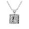 Sterling Silver Custom-Made Initial Pendant Raise Letter Diamond Cut Edge 12mm