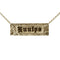 14K Gold Custom-Made Hawaiian Heirloom Necklace Black Enamel Raise Letter ID Necklace (Thickness 1.0mm)