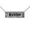 14K Gold Custom-Made Hawaiian Heirloom Necklace Black Enamel Raise Letter ID Necklace (Thickness 1.0mm)