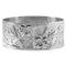 Sterling Silver Custom-Made Hawaiian Heirloom Bangle Raise Letter with Hawaiian Flowers 32mm