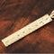 14K Yellow Gold Custom-Made Plumeria Raise Letter Diamond Cut Edge Vertical Pendant (Thickness 1.5mm)