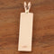 14K Gold Custom-Made Hawaiian Scroll with Diamond Inlay Smooth Edge Vertical Pendant (Thickness 1.5mm)