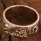 14K Tri-Color Gold Custom-Made Hawaiian Scroll with Honu (Turtle) Smooth Edge Ring (Thickness 1.5mm)