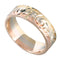 14K Tri-Color Gold Custom-Made Plumeria Hawaiian Scroll Engraving Smooth Edge Ring (Thickness 1.5mm)