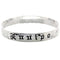 Sterling Silver Custom-Made Plumeria King Scroll Black Enamel Letter Cut Out Edge Bangle (Heavy 1.75)