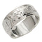 Sterling Silver Custom-Made Plumeria King Scroll Raise Letter Smooth Edge Ring (Heavy 1.75)