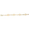 14K Yellow Gold Plumeria Twist Bar Bracelet Sandblast Polish Edge