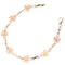 14k Pink Gold Plumeria Twist Bar Bracelet