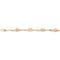 14K Pink Gold Plumeria Twist Bar Bracelet Sandblast Polish Edge