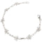 14k White Gold Plumeria Twist Bar Bracelet