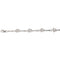 14K White Gold Plumeria Twist Bar Bracelet Sandblast Polish Edge