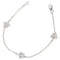 14K White Gold Bead Chain Hawaiian Plumeria Bracelet