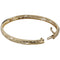 14K Yellow Gold See Through Maile Leaf Bangle 5mm