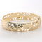 14K Yellow Gold See Through Maile Leaf Bangle 15mm