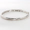 14K White Gold See Through Maile Leaf Bangle 5mm