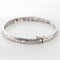 14K White Gold See Through Maile Leaf Bangle 5mm