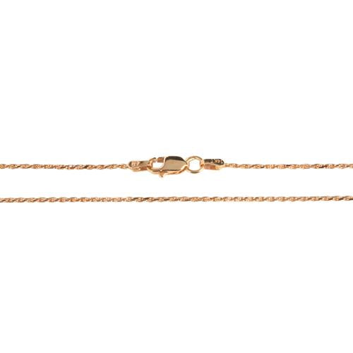 14K Pink Gold Rope Chain 1.0mm