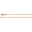 14K Pink Gold Rope Chain 1.0mm