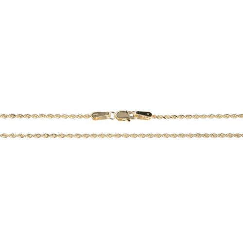 14K Yellow Gold Rope Chain 1.0mm