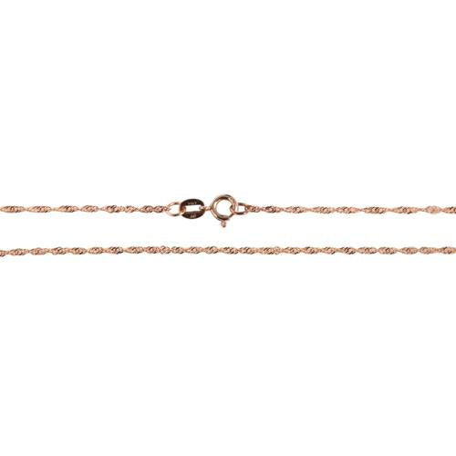 14K Pink Gold Singapore Chain