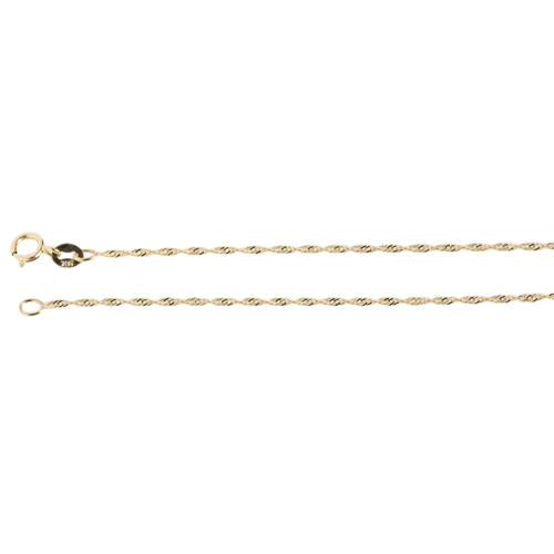 14K Yellow Gold Singapore Chain