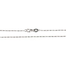 14K White Gold Diamond Cut Bar Chain