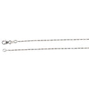 14K White Gold Diamond Cut Bar Chain