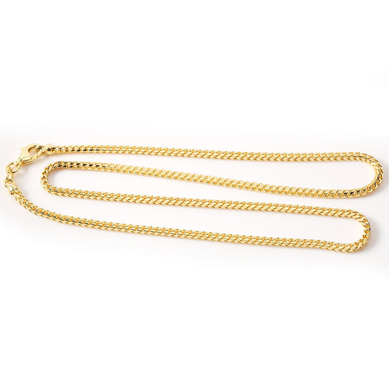 14K Yellow Gold Franco Men's Chain 2.3*2.3mm 24 Inches