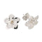 White Gold Plumeria Post Earring 13mm