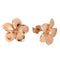 Pink Gold Plumeria Post Earring 13mm