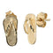 14K Yellow Gold Slipper (Flip Flop) Post Earrings