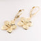 14K Yellow Gold Plumeria Lever Back Earrings (8.5mm-15.5mm)