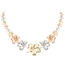 14K Tri-Color Gold Plumeria Necklace