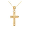 14KT Yellow Gold Scroll Cross Pendant