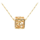 14KT Yellow Gold Cubic Honu Pendant