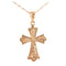 Hawaiian Jewelry 14KT Pink Gold Raised Cross Pendant