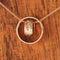 14K Pink Gold Hawaiian Scroll Double Barrel Pendant (Chain Sold Separately)