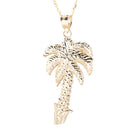 14K Yellow Gold Palm Tree Pendant (Chain sold separately)