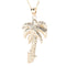 14K Yellow Gold Palm Tree Pendant (Chain sold separately)