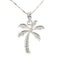 White Gold Palm Tree Pendant(S)