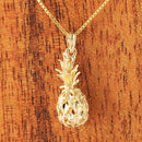 14K Yellow Gold Pineapple Pendant (S/M/L/XL/XXL/XXXL) (Chain Sold Separately)