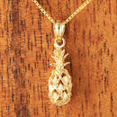 14K Yellow Gold Pineapple Pendant (S/M/L/XL/XXL/XXXL) (Chain Sold Separately)