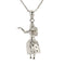 White Gold Hula Girl Pendant(L)