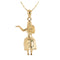 Yellow Gold Hula Girl Pendant(L)