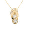 Yellow Gold Two Tone Slipper(Flip Flop) Pendant(M)