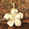 14K Yellow Gold Plumeria Pendant (S/M/L/XL/XXL) (Chain Sold Separately)